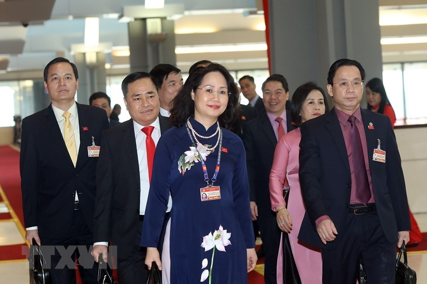 Các đại biểu tham dự phiên bế mạc Đại hội XIII của Đảng.